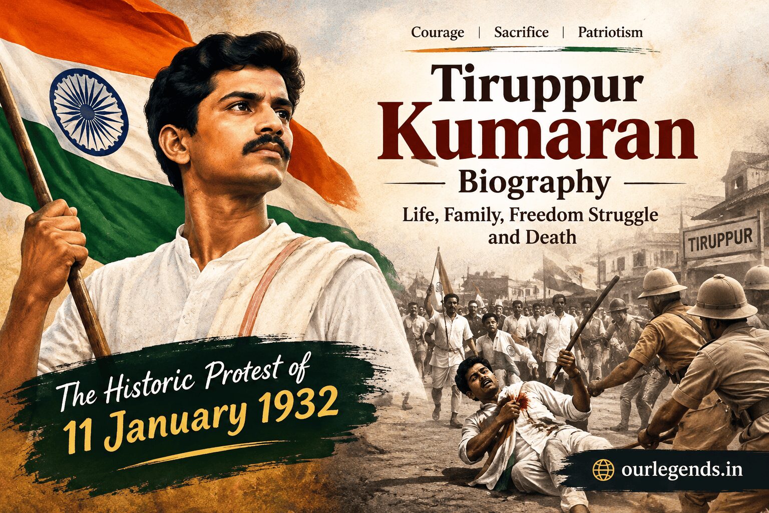 Tiruppur Kumaran Biography: Life, Family, Freedom Struggle & Death